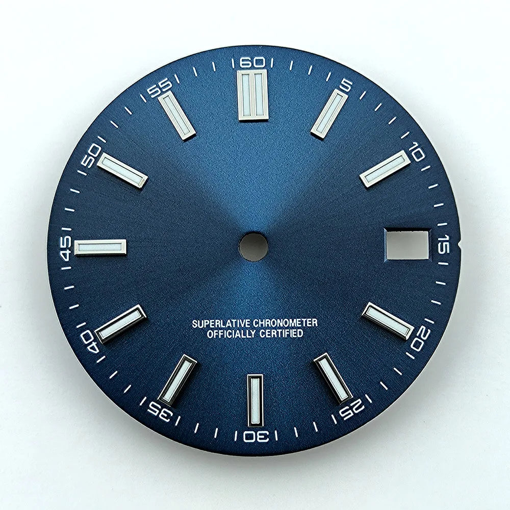 Watch dial NH35 dial Custom logo No logo Blue Luminous 28.5mm dial for NH35 NH36 movement watch accessories