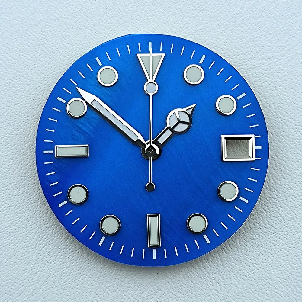 NH35 dial 28.5mm Custom logo luminous Pearl Shell Dial watch dial suitable for NH35 movement watch accessories repair tools