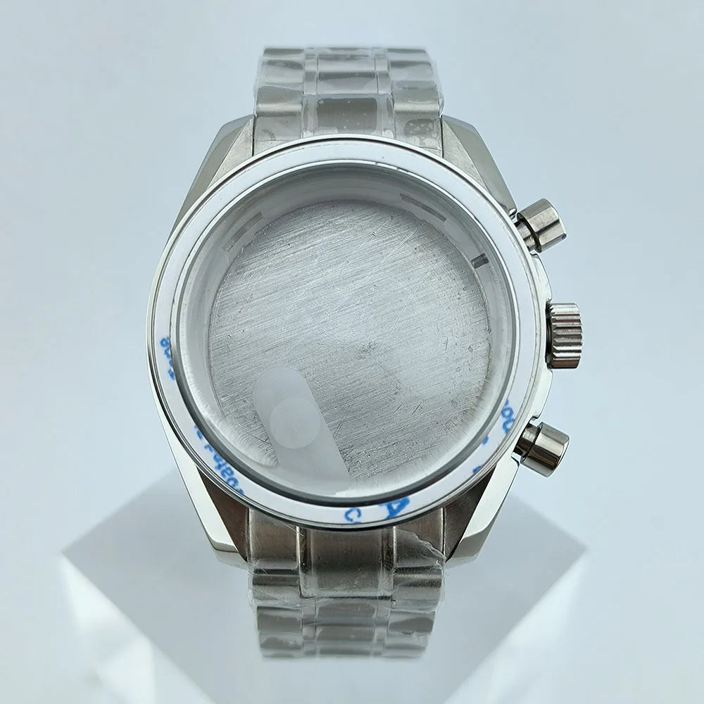 VK63 Chronograph Case VK63 quartz VK63 Watch Case fit 32.5mm dial stainless steel case Men's Case Accessories