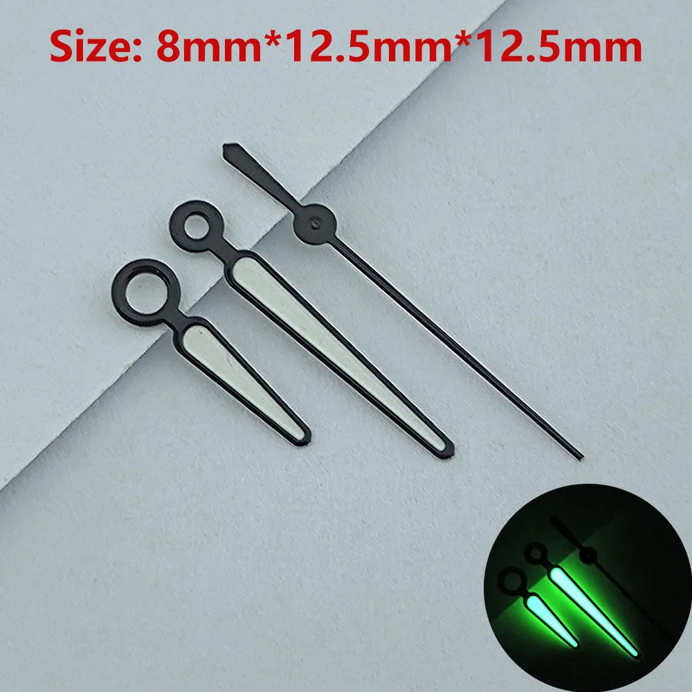 NH35/NH36 hands Watch hands Green luminous second hand watch accessories Repair tools watch pointer silvery/gold hands
