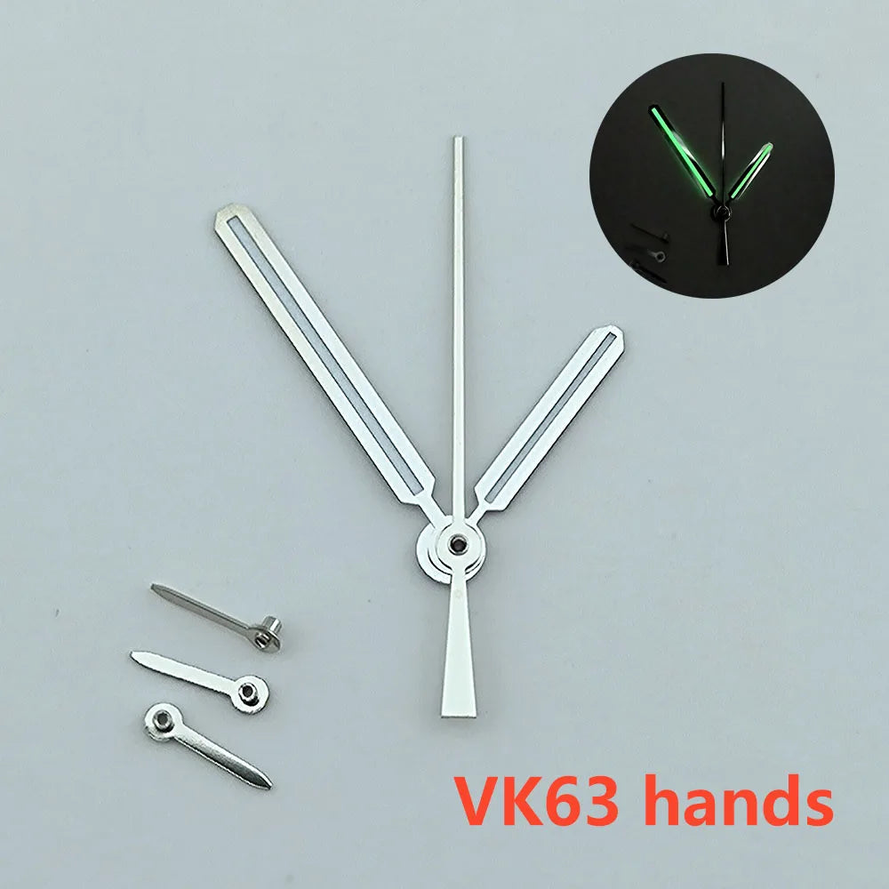 VK63 dial 31.8mm No Logo Dial Panda Dial Green luminous Dial fit VK63 movement watch accessories repair tools