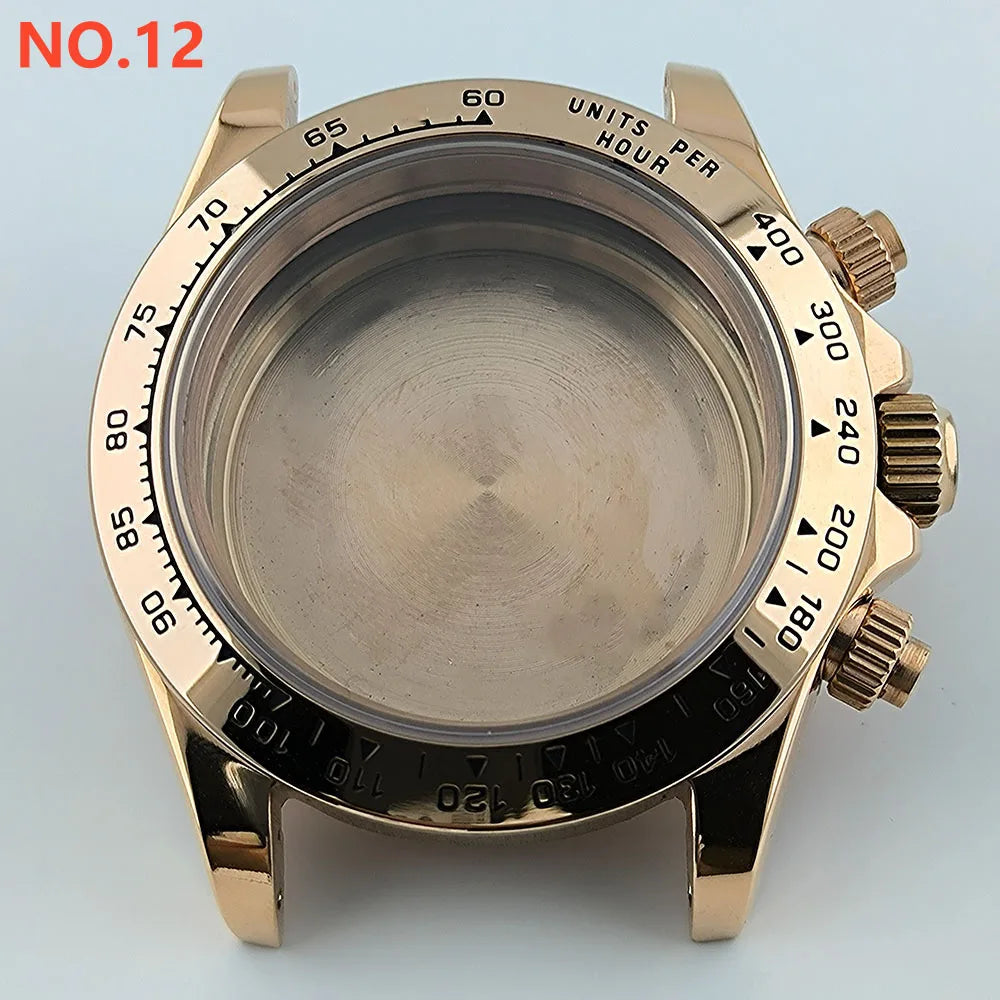 VK63 case Stainless steel high quality Watch case men's chronograph quartz watch suitable for VK63 movement watch accessories