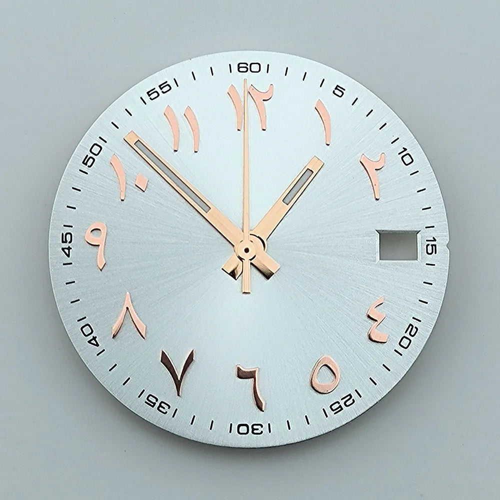 NH35 dial Custom logo 28.5mm Arabic numerals dial No luminous watch dial fit NH35/NH36 movement watch accessories