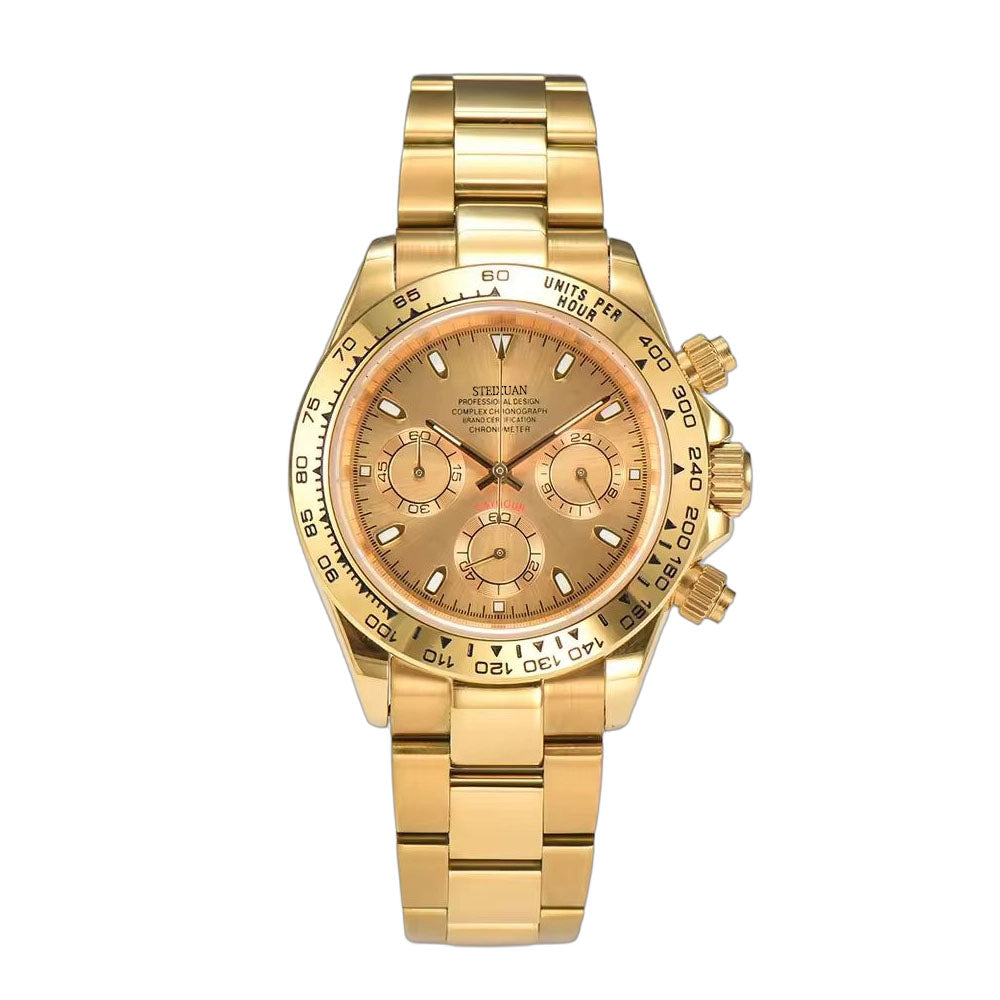 STEIXUAN VK63 Man luxury watches Sports Quartz Watch Sapphire Stainless Steel Waterproof  Chronometer for vk63 Movement