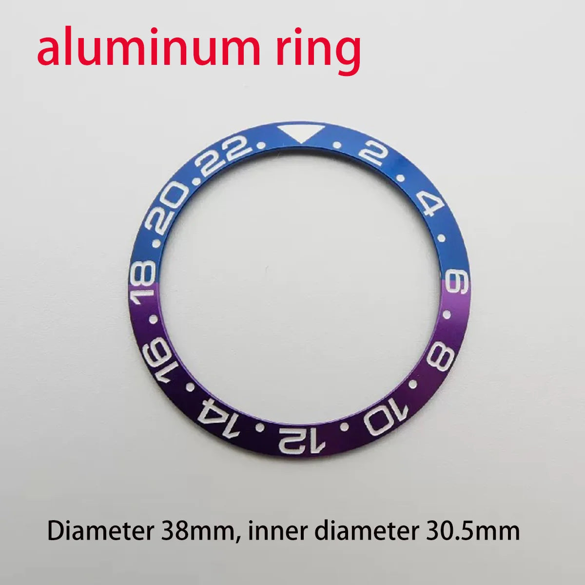 38mm Ceramic And Aluminum Ring GMT Style Watch Bezel Insert For 40mm Watch Cases Replace Accessory Diving Bezel Ring
