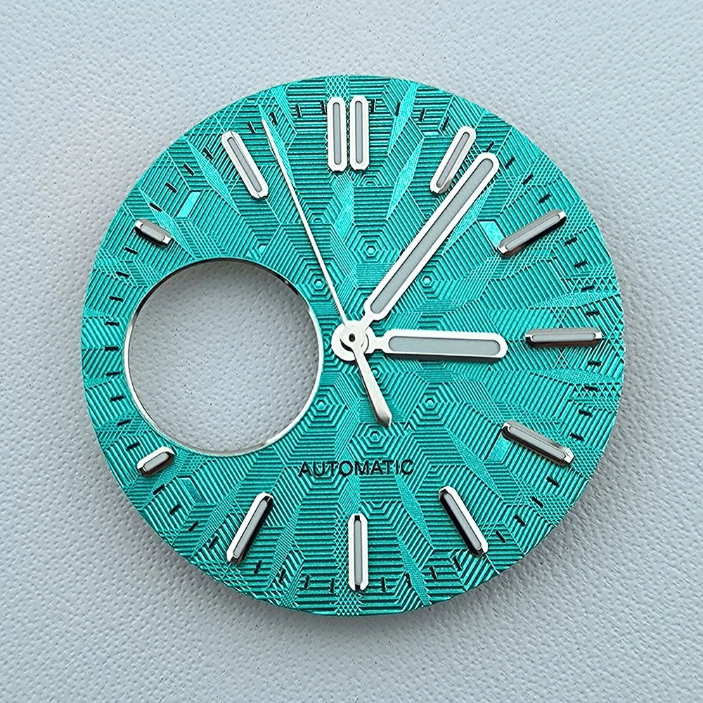 NH38 dial Custom Logo 28.5mm watch dial green luminous dial Suitable for NH38 movement watch accessories Watch repair tools