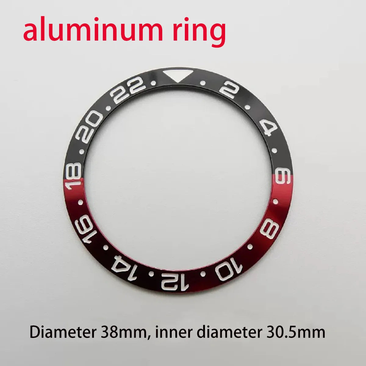 38mm Ceramic And Aluminum Ring GMT Style Watch Bezel Insert For 40mm Watch Cases Replace Accessory Diving Bezel Ring