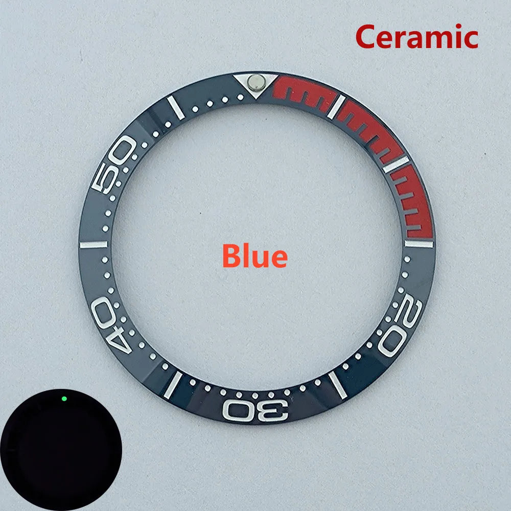 38mm ceramic High quality bezel green luminous insert bezel bezel is tilted for 40mm watch accessory repair tools