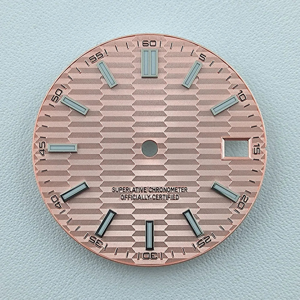 NH35 dial Custom logo No logo Watch dial 28.5mm Blue Luminous dial for NH35 NH36 movement watch accessories