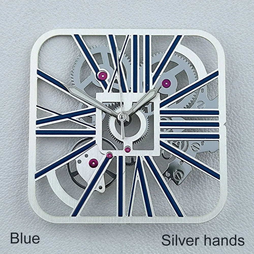 NH70 Dial Hollowed out Dial Square Dial Roma Numeral Dial 27mm No logo fit NH70 movement Repair tools