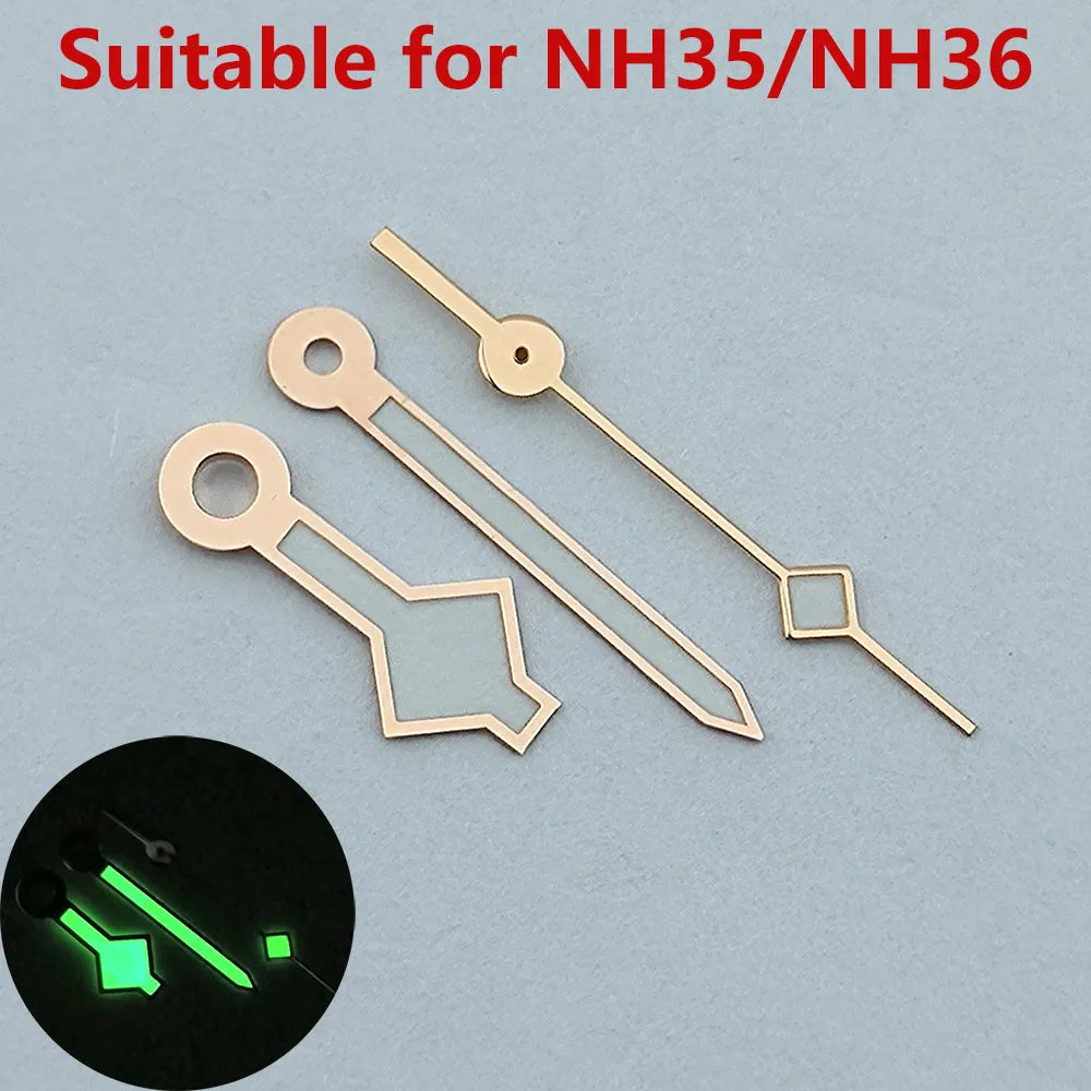 Watch hands NH35 hands NH36 hands Green luminous watch accessories Repair tools watch pointer