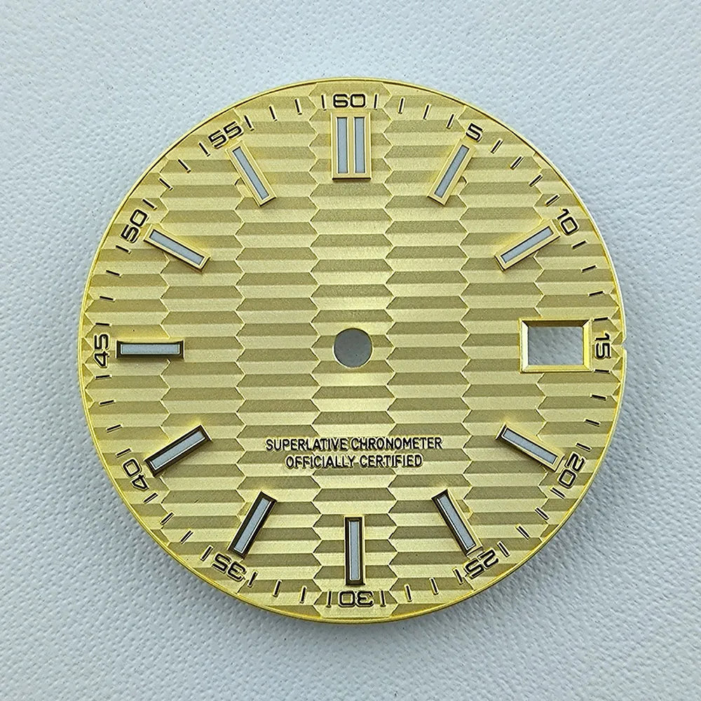 NH35 dial Custom logo No logo Watch dial 28.5mm Blue Luminous dial for NH35 NH36 movement watch accessories