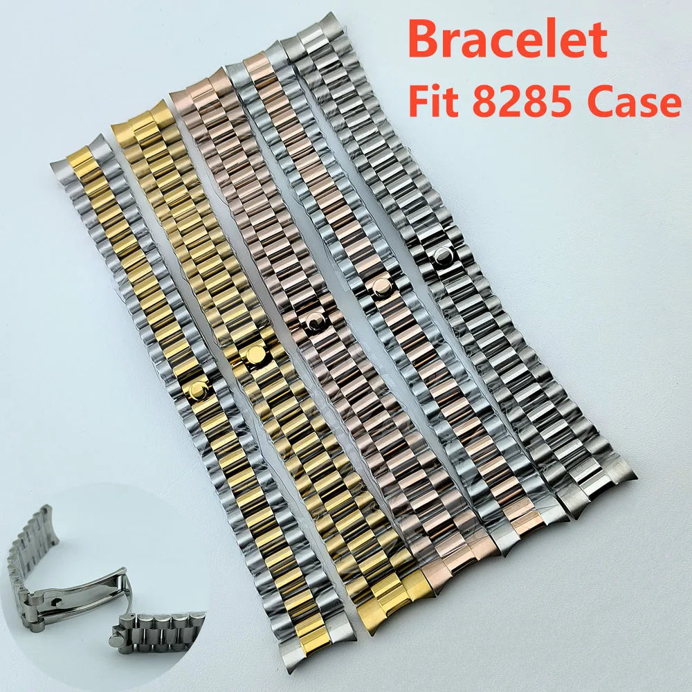 Miyota8285 hands watch case stainless steel men automatic watch sapphire glass suitable for 8285 movement watch accessories