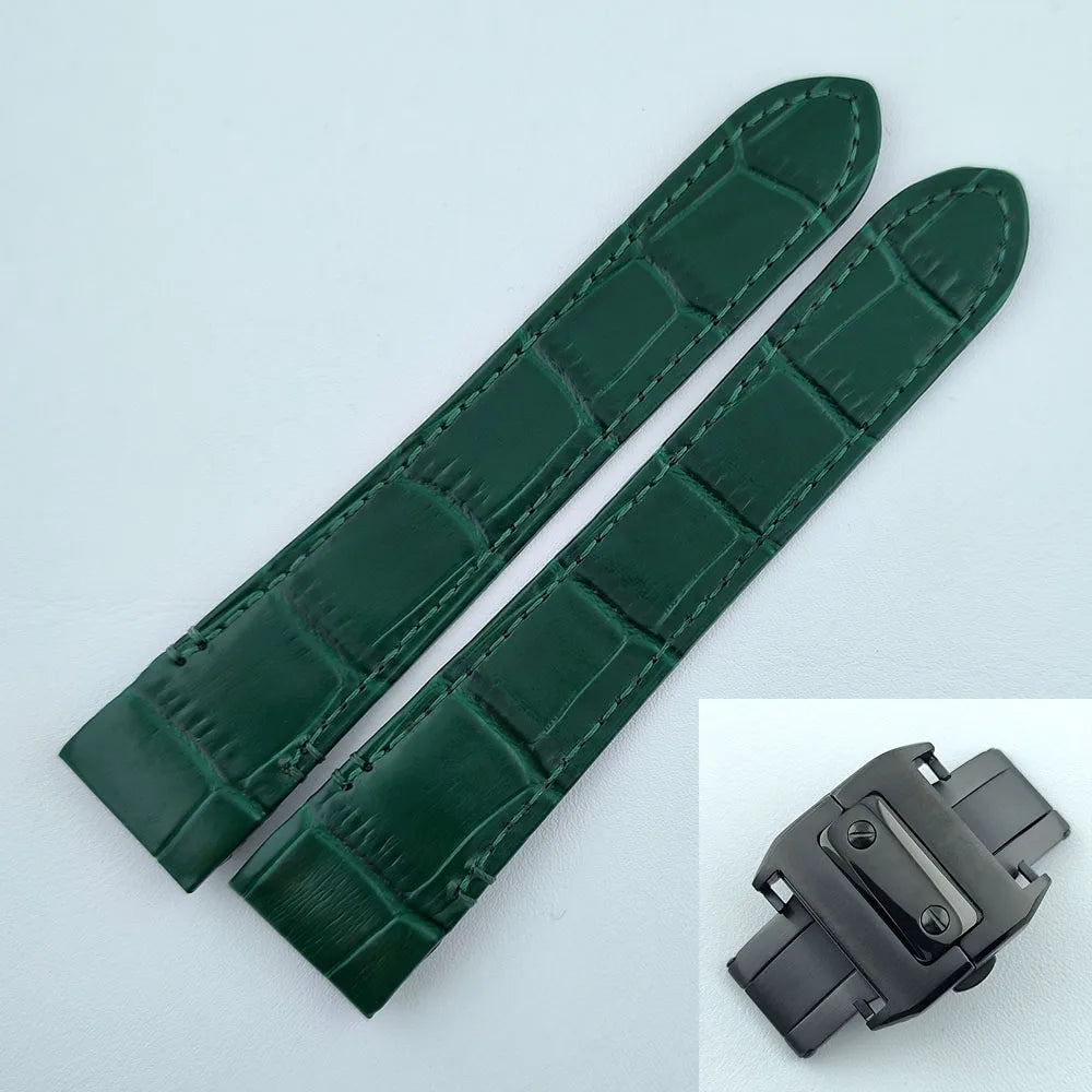 38mm NH35 Watch case Square Dial Roma Dial Watch Case Folding Buckle Square Case Leather strap fit NH35 movement
