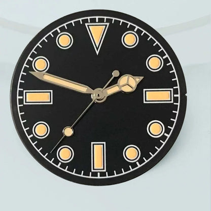 NH35 dial NH36 dial 28.5mm retro dial green luminous dial, suitable for repairing NH35 NH36 movement watch accessories tools