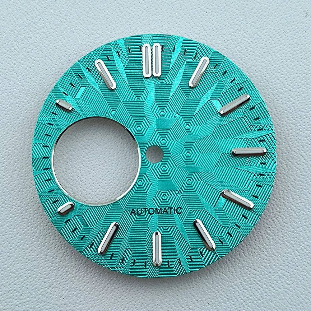 NH38 dial Custom Logo 28.5mm watch dial green luminous dial Suitable for NH38 movement watch accessories Watch repair tools