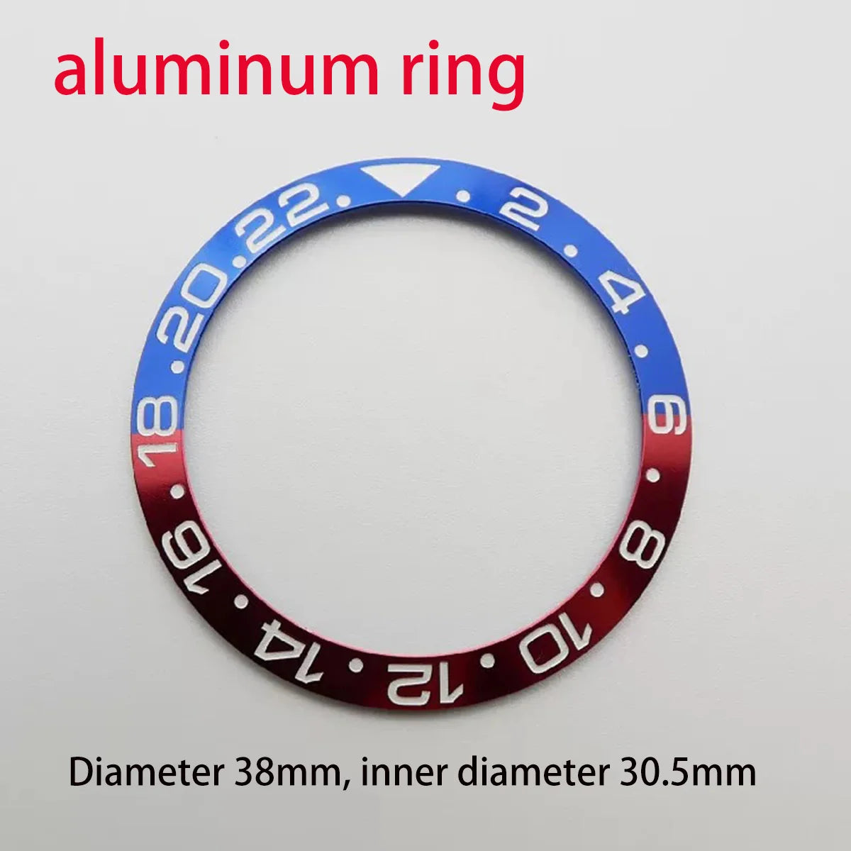 38mm Ceramic And Aluminum Ring GMT Style Watch Bezel Insert For 40mm Watch Cases Replace Accessory Diving Bezel Ring