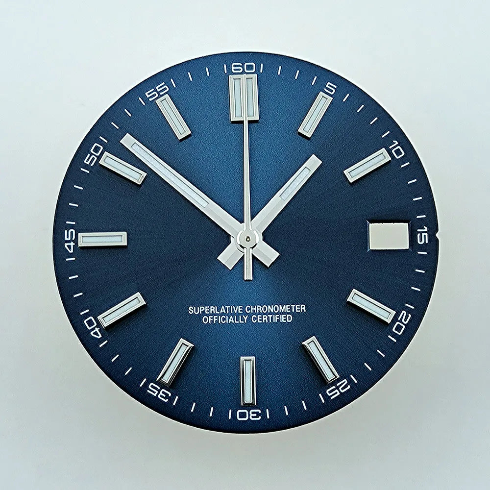 Watch dial NH35 dial Custom logo No logo Blue Luminous 28.5mm dial for NH35 NH36 movement watch accessories