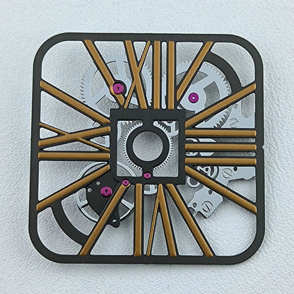 NH70 Dial Hollowed out Dial Square Dial Roma Numeral Dial 27mm No logo fit NH70 movement Repair tools