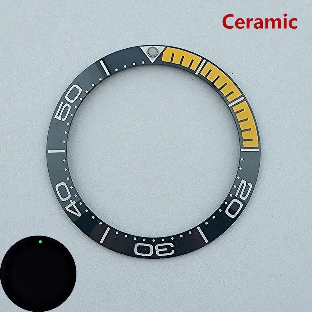 38mm ceramic High quality bezel green luminous insert bezel bezel is tilted for 40mm watch accessory repair tools