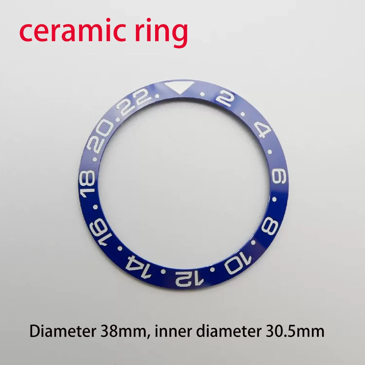 38mm Ceramic And Aluminum Ring GMT Style Watch Bezel Insert For 40mm Watch Cases Replace Accessory Diving Bezel Ring