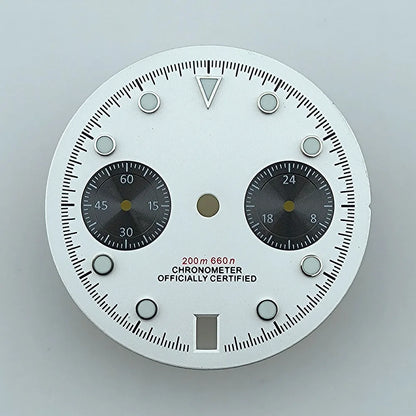 VK64 chronograph dial Custom logo Arabic numeral panda dial 29mm green glowing dial fit VK64 quartz movement watch accessories