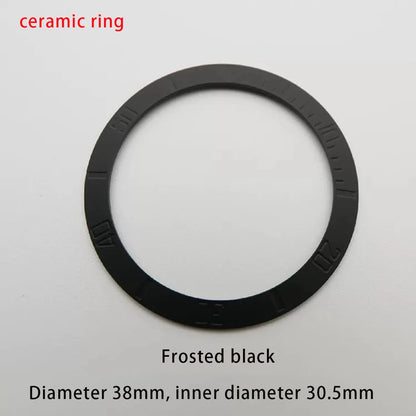 38mm ceramic/aluminium insert bezel high quality green/blue luminous bezel is tilted for 40mm watch case watch repair tools