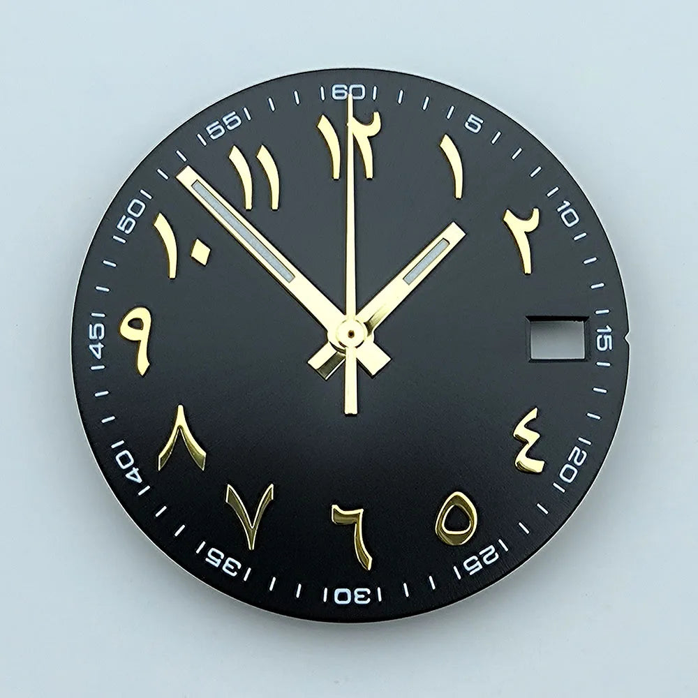 NH35 dial Custom logo 28.5mm Arabic numerals dial No luminous watch dial fit NH35/NH36 movement watch accessories
