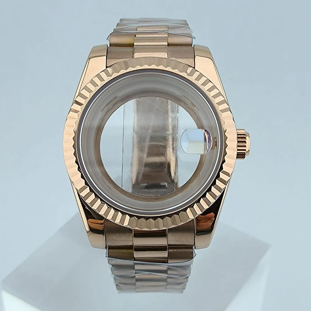 41mm Miyota8285 case watch case stainless steel men automatic watch sapphire glass suitable for 8285 movement watch accessories