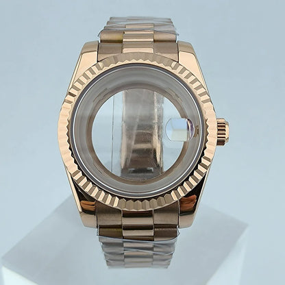 41mm Miyota8285 case watch case stainless steel men automatic watch sapphire glass suitable for 8285 movement watch accessories