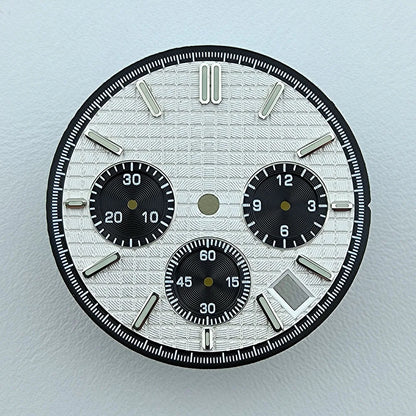 VK63 dial 31.8mm No Logo Dial Panda Dial Green luminous Dial fit VK63 movement watch accessories repair tools