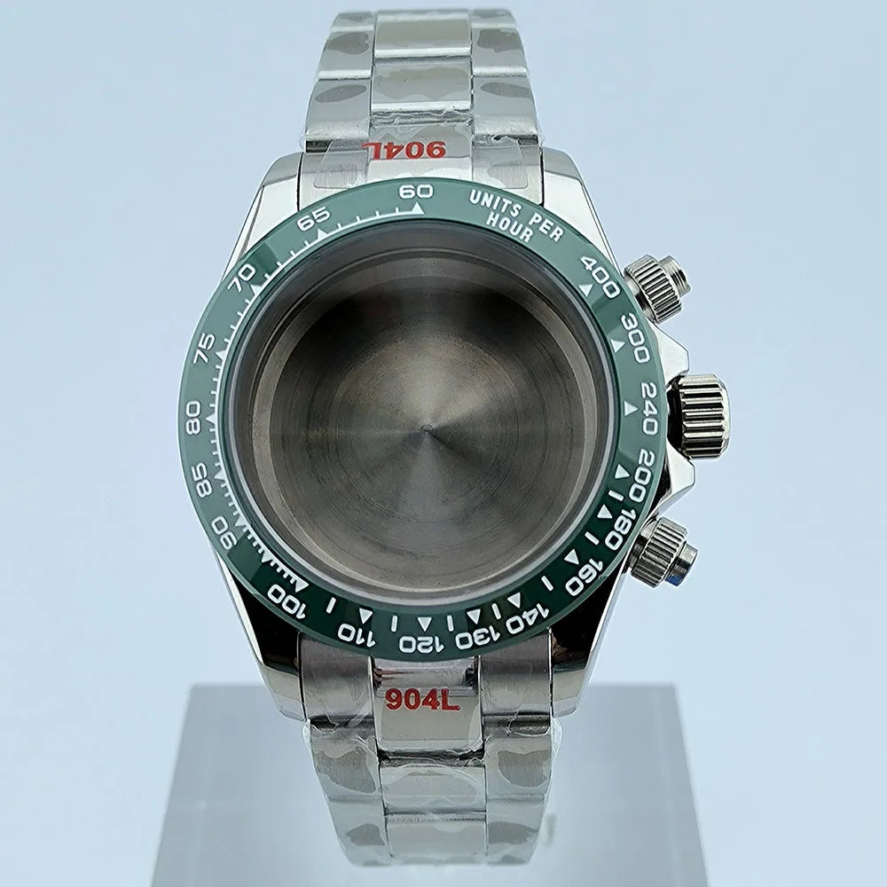 VK63 case Stainless steel high quality Watch case men's chronograph quartz watch suitable for VK63 movement watch accessories