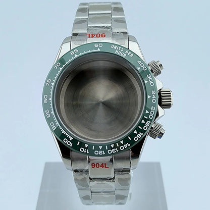 VK63 case Stainless steel high quality Watch case men's chronograph quartz watch suitable for VK63 movement watch accessories