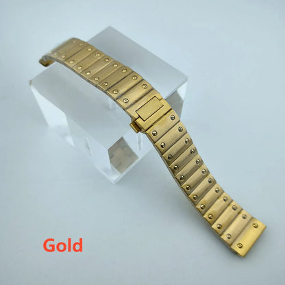 38mm NH35 Watch case Square Dial Roma Dial Watch Case Folding Buckle Square Case Leather strap fit NH35 movement
