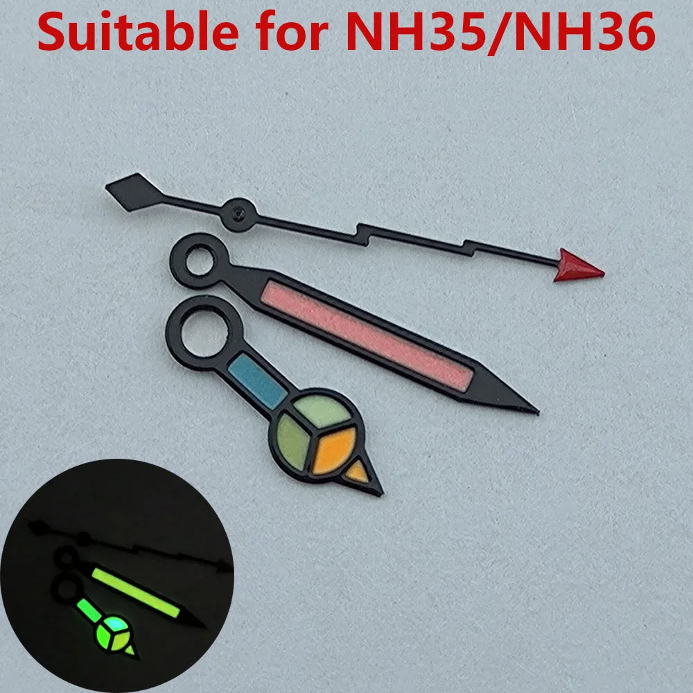 Watch hands NH35 hands NH36 hands Green luminous watch accessories watch pointer Repair tools