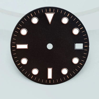 28.5mm dial diameter NH35/NH36 movement luminous dial with single calendar watch accessories customizable dial DIY logo