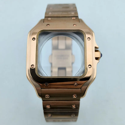 NH35 case Watch Case High quality Square case Roma Dial Folding Buckle Square Case fit NH35 NH36 movement Watch accessories