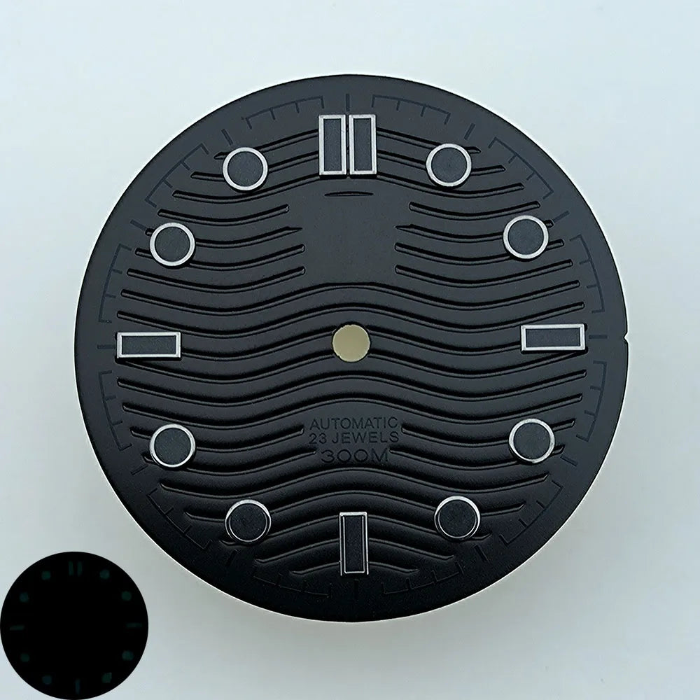 watch dial N H35 dial Custom logo dial 31.0mm blue/green luminous accessories repair tools