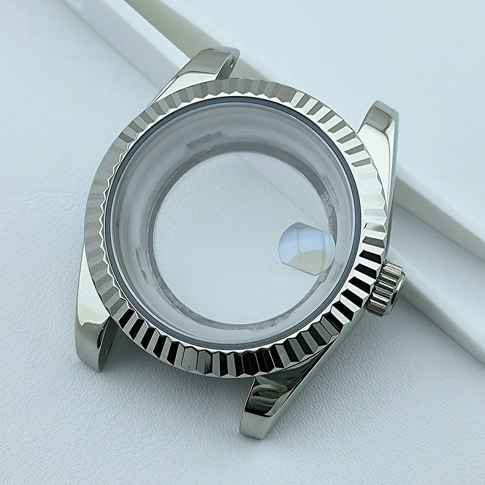 41mm Miyota8285 case watch case stainless steel men automatic watch sapphire glass suitable for 8285 movement watch accessories