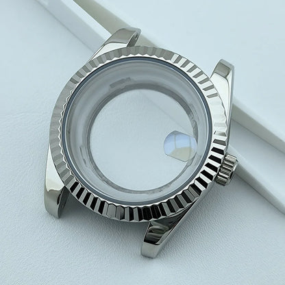 41mm Miyota8285 case watch case stainless steel men automatic watch sapphire glass suitable for 8285 movement watch accessories