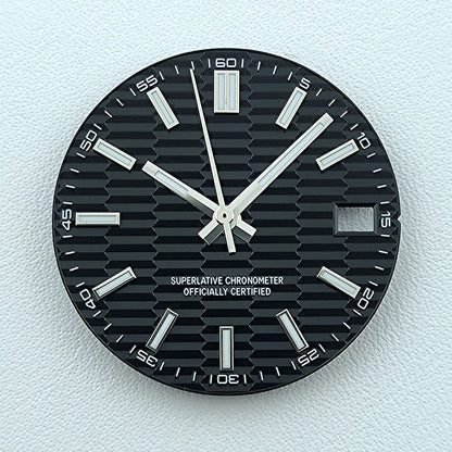 NH35 dial Custom logo No logo Watch dial 28.5mm Blue Luminous dial for NH35 NH36 movement watch accessories