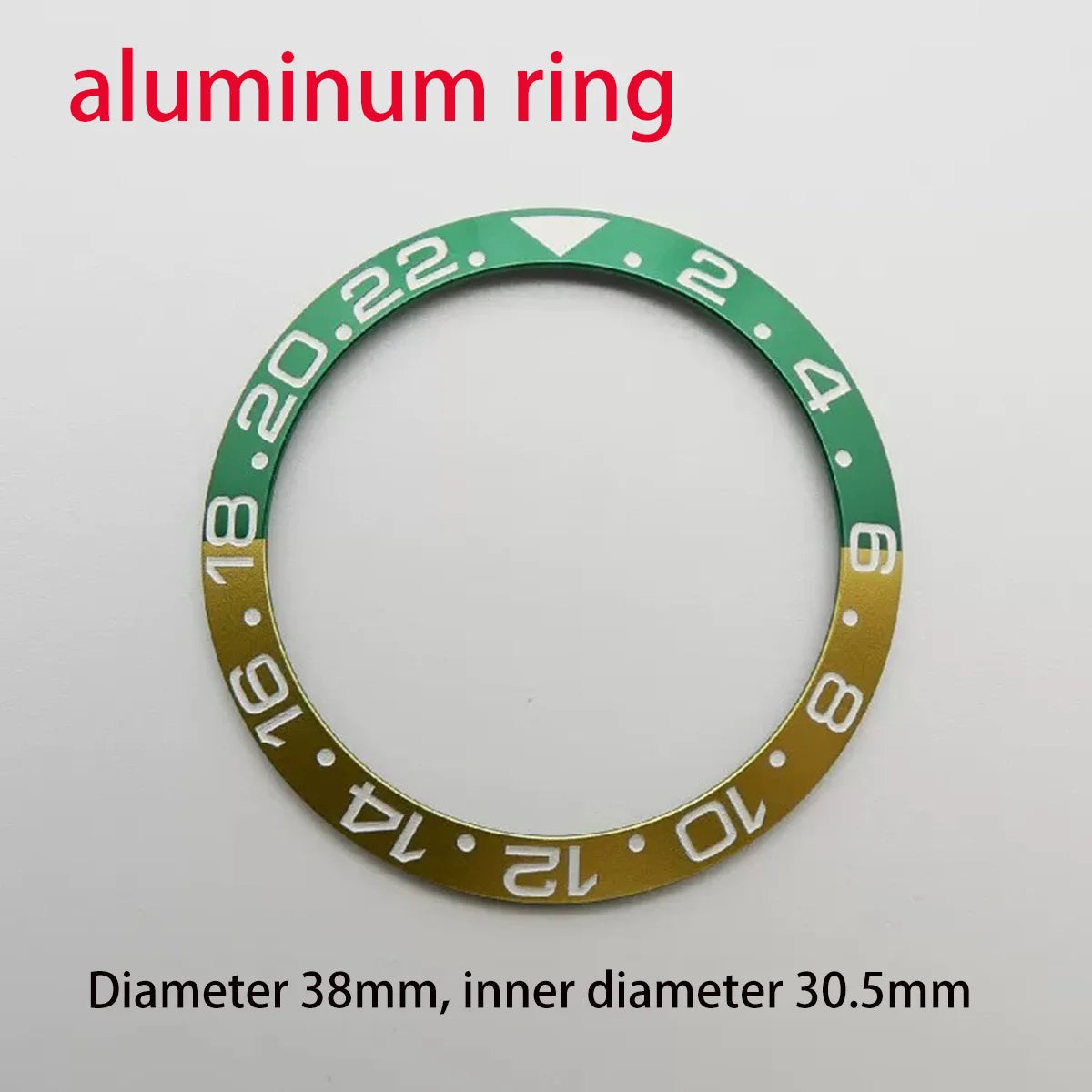 38mm Ceramic And Aluminum Ring GMT Style Watch Bezel Insert For 40mm Watch Cases Replace Accessory Diving Bezel Ring