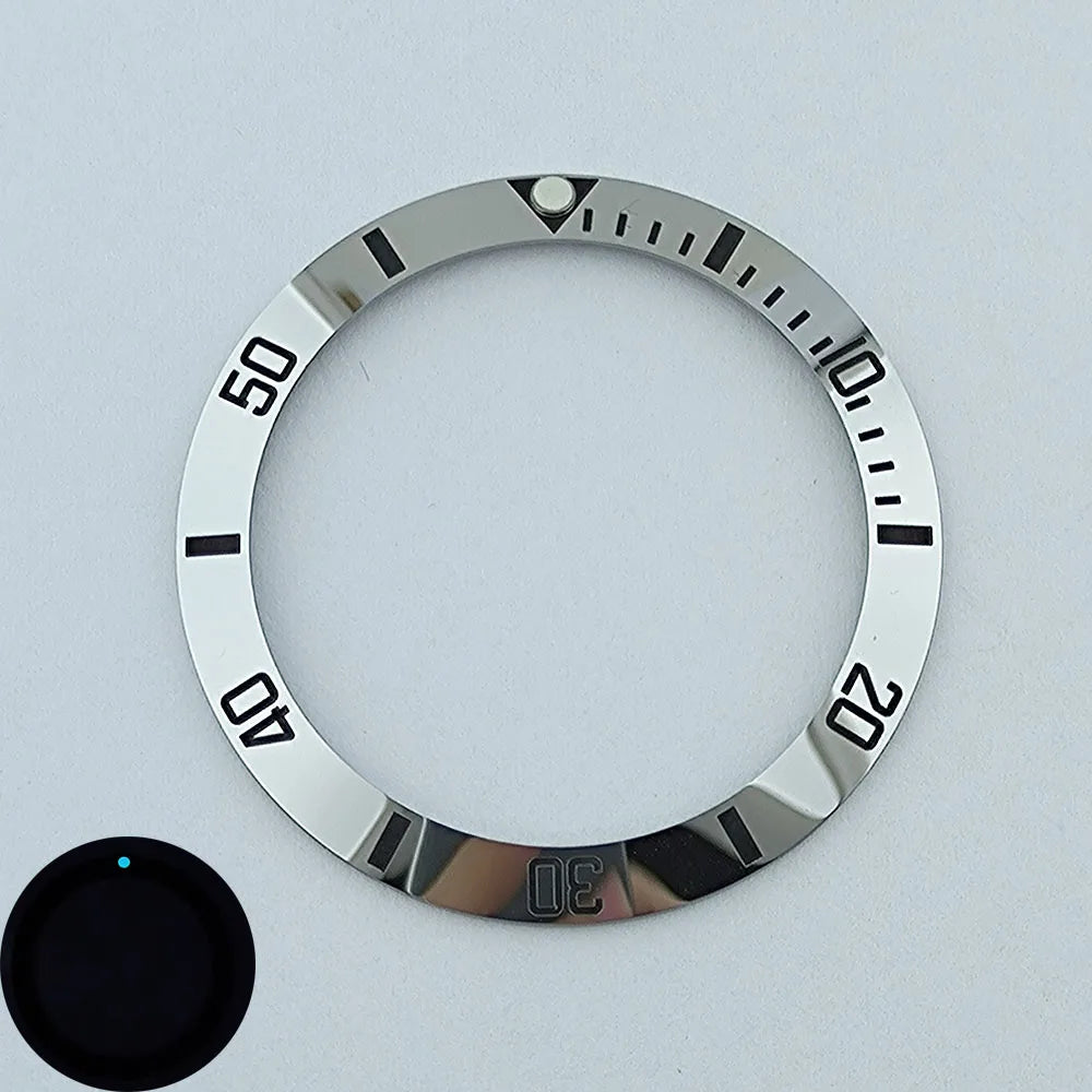 38mm ceramic High quality insert bezel Blue luminous watch insert bezel for 40mm case watch accessory repair tools