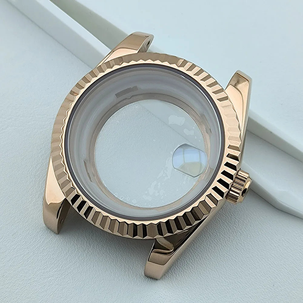 41mm Miyota8285 case watch case stainless steel men automatic watch sapphire glass suitable for 8285 movement watch accessories