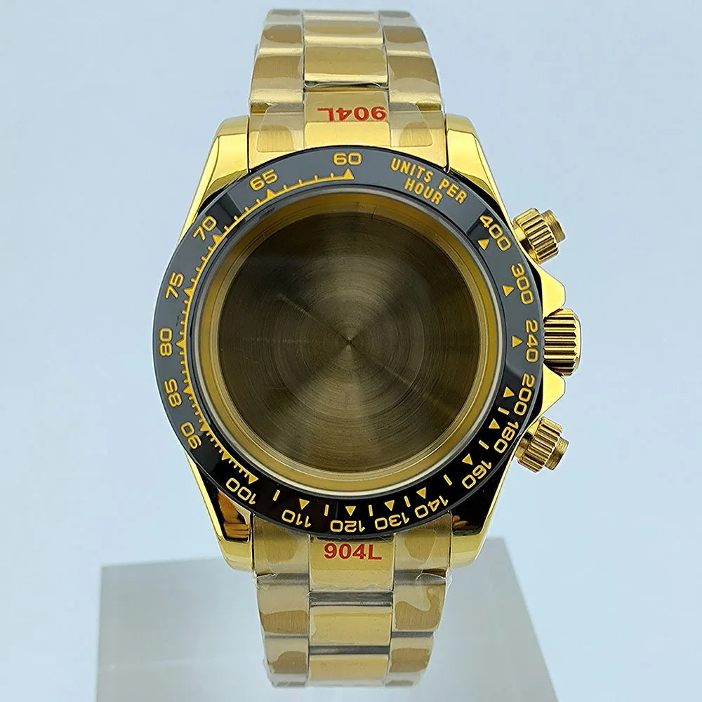 VK63 case Stainless steel high quality Watch case men's chronograph quartz watch suitable for VK63 movement watch accessories