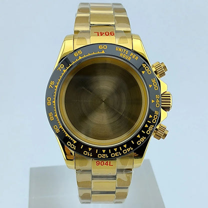 VK63 case Stainless steel high quality Watch case men's chronograph quartz watch suitable for VK63 movement watch accessories