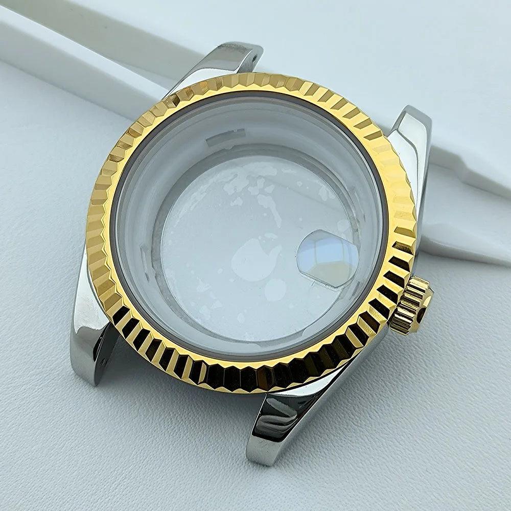 Miyota8285 hands watch case stainless steel men automatic watch sapphire glass suitable for 8285 movement watch accessories
