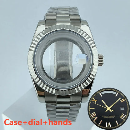 Miyota8285 case watch 41mm case stainless steel men automatic watch sapphire glass suitable for Miyota 8285 movement watch tools