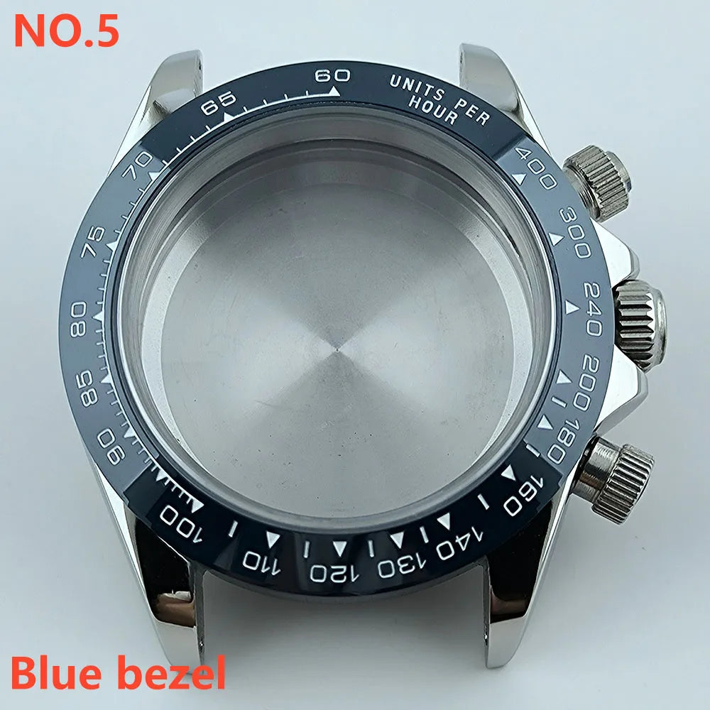 VK63 case Stainless steel high quality Watch case men's chronograph quartz watch suitable for VK63 movement watch accessories