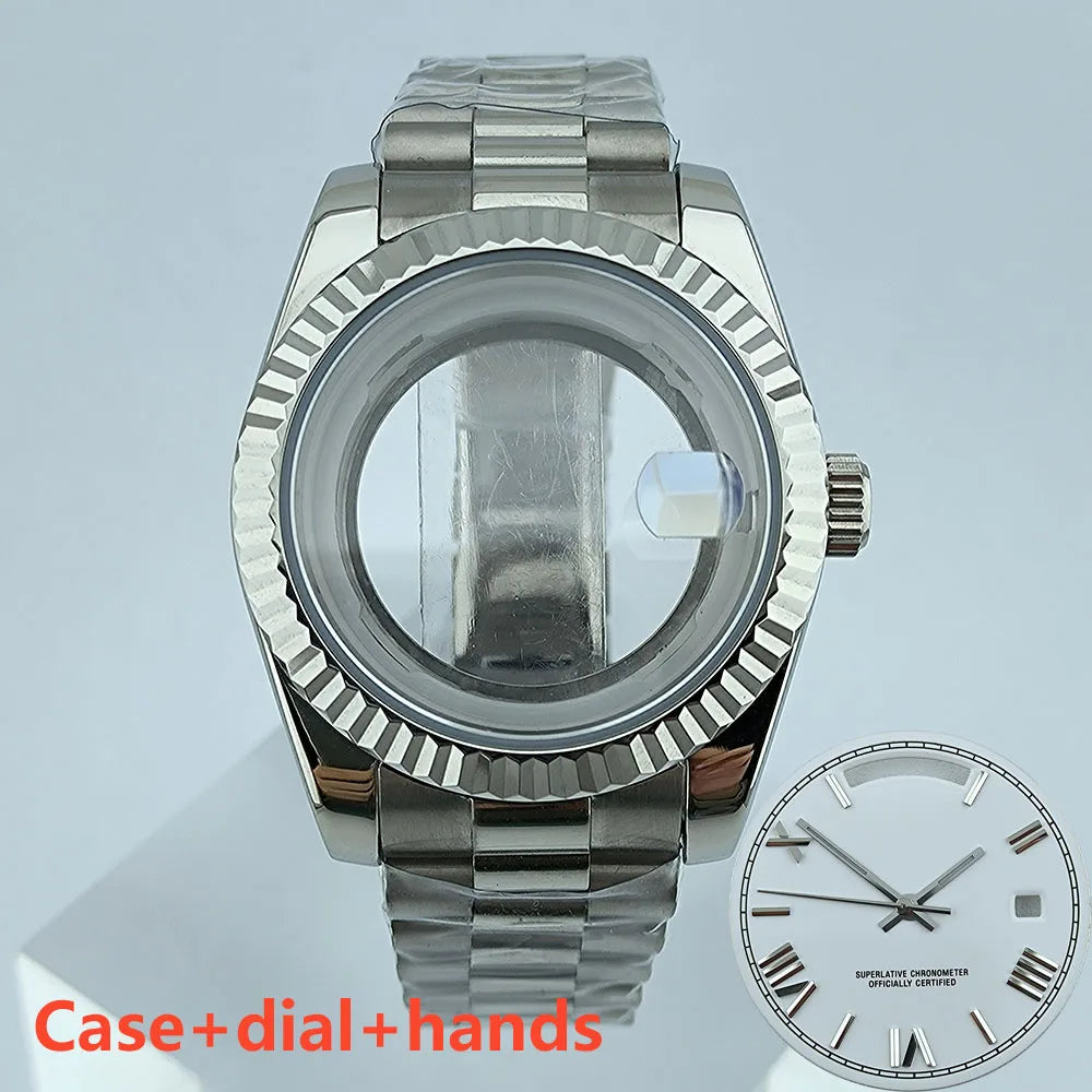 Miyota8285 case watch 41mm case stainless steel men automatic watch sapphire glass suitable for Miyota 8285 movement watch tools